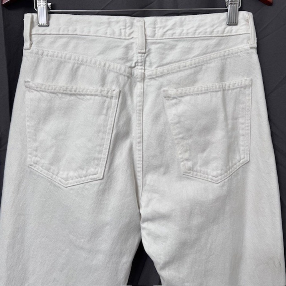 AGOLDE Lana Slice White High Rise Straight Leg Jeans Chic Organic Cotton Size 27 - Picture 4 of 5
